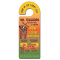 Extra Thick Laminated Paper Door Hanger w/ Business Card Insert